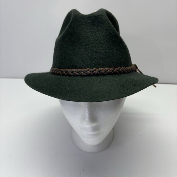 Robert Hall Magill Hat Mfg. Montreal Que Green Genuine Fur Felt Hat 6 7/8 fedora - Picture 4 of 16